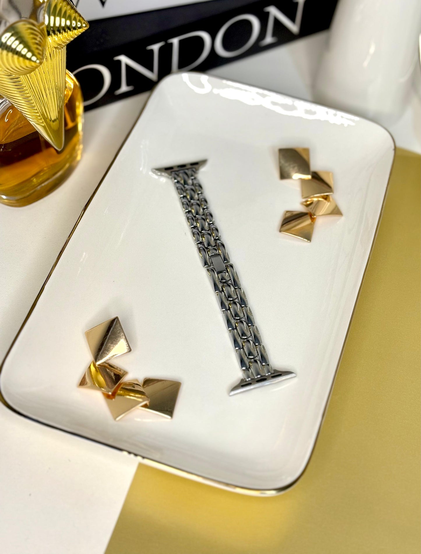 Correa Apple Watch Eslabones Plateados