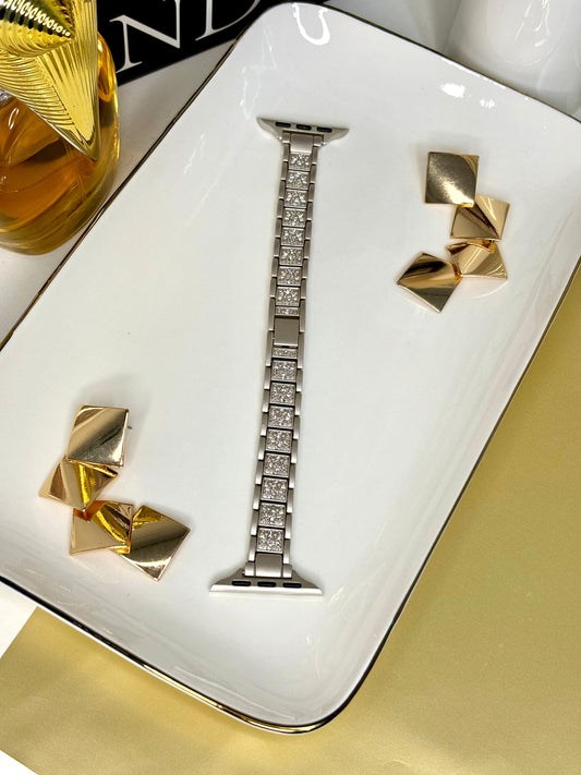 Correa Apple Watch Metal Mate con Piedras Brillantes