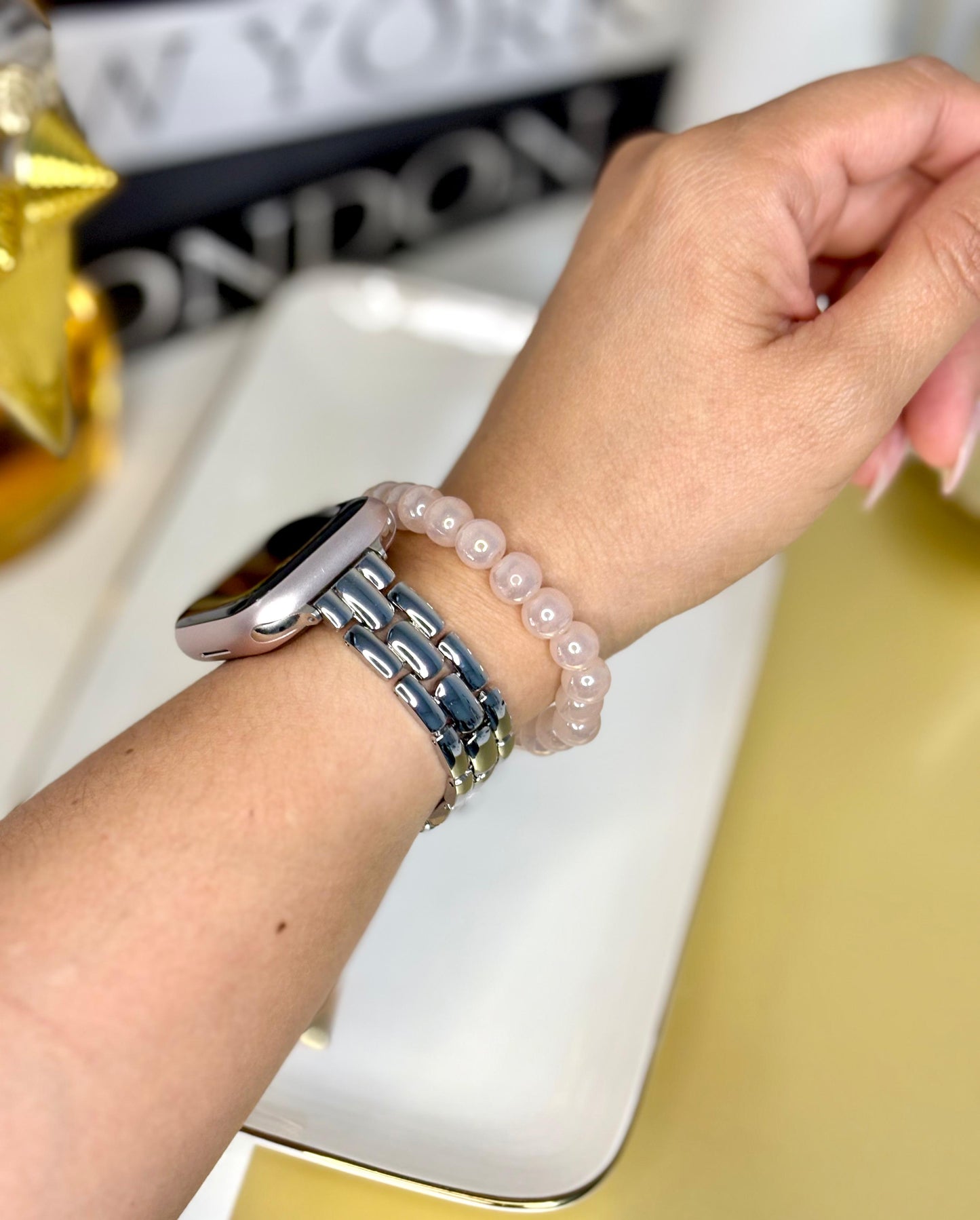Correa Apple Watch Eslabones Plateados
