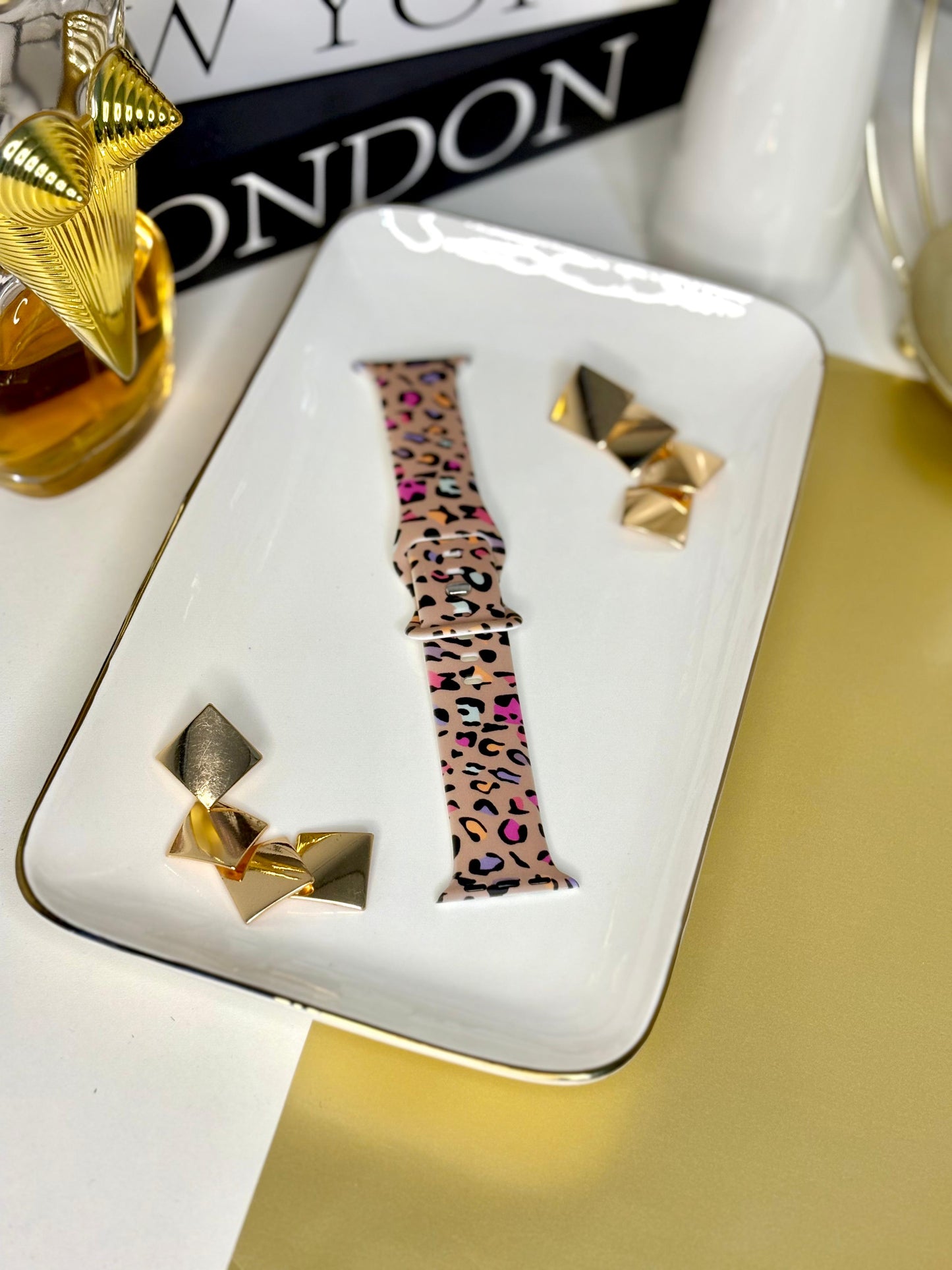 Correa Apple Watch Silicona Animal Print Colorida