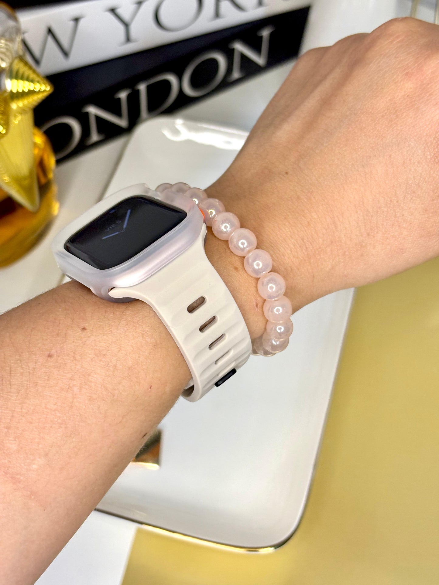 Correa Apple Watch con Protector Silver