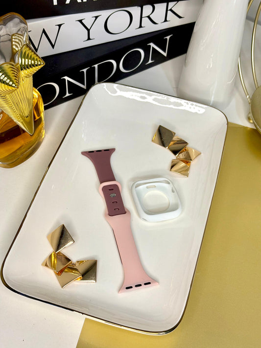 Correa Apple Watch Rosa y Morado con Protector