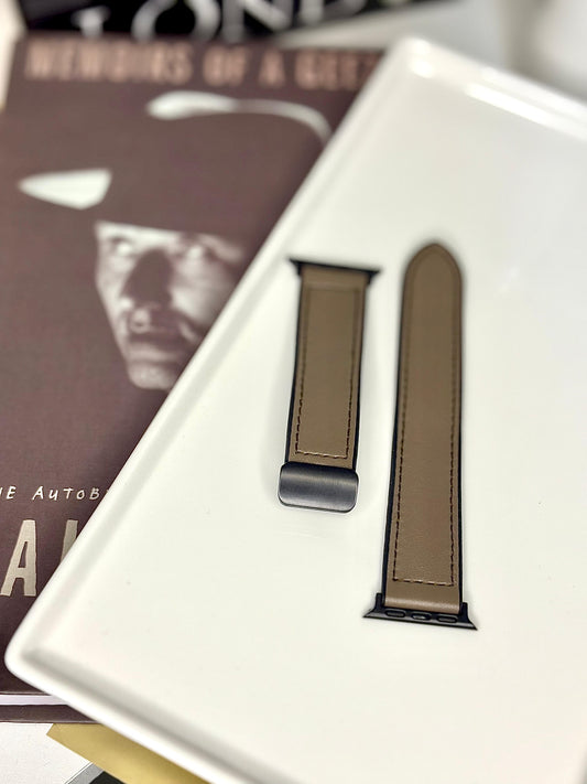 Correa Apple Watch Cuerina Marrón con Imán